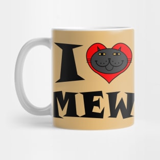 I Heart Cat - Black Cat Mug